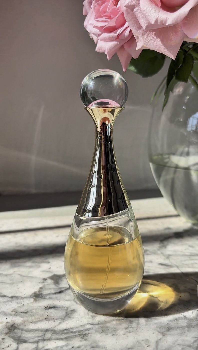 Dior J'adore perfume with roses